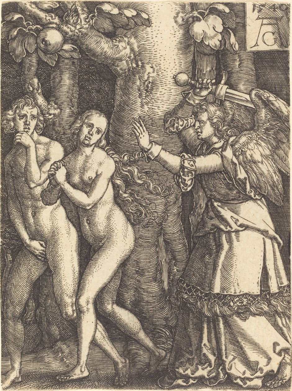 Udvisning fra Paradiset, 1540. af Heinrich Aldegrever