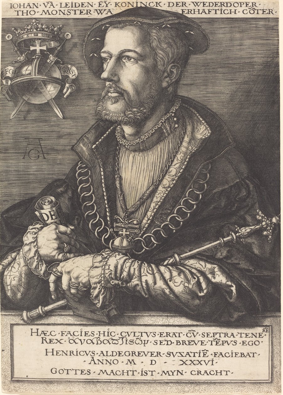 Jan van Leyden. af Heinrich Aldegrever