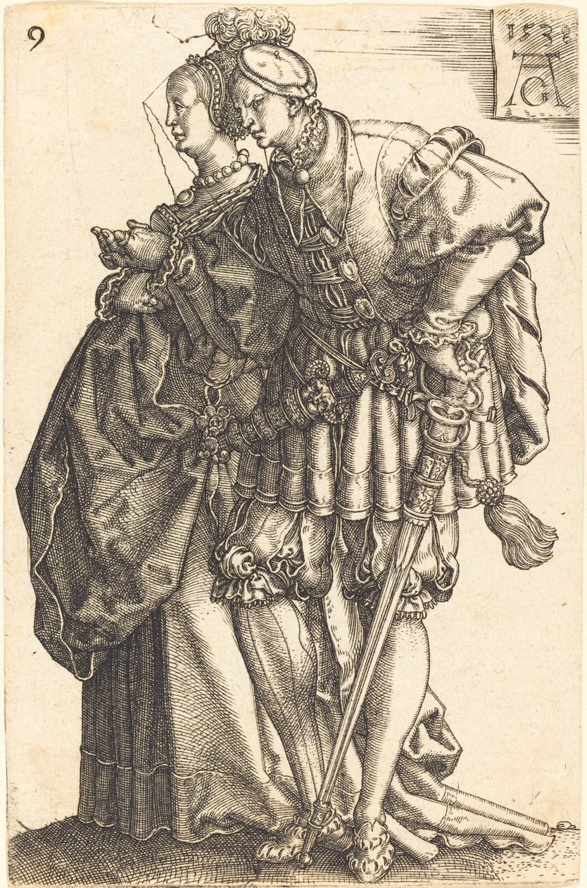 Store bryllupsdansere, 1538. af Heinrich Aldegrever