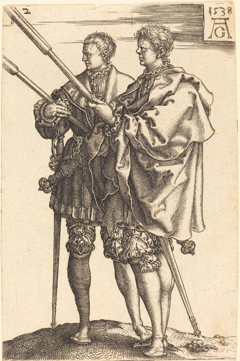 Store bryllupsdansere, 1538. af Heinrich Aldegrever