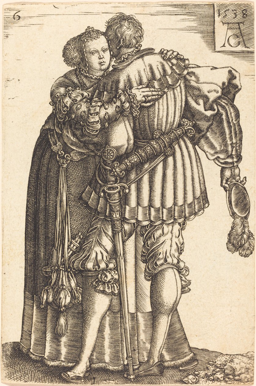 Store bryllupsdansere, 1538. af Heinrich Aldegrever