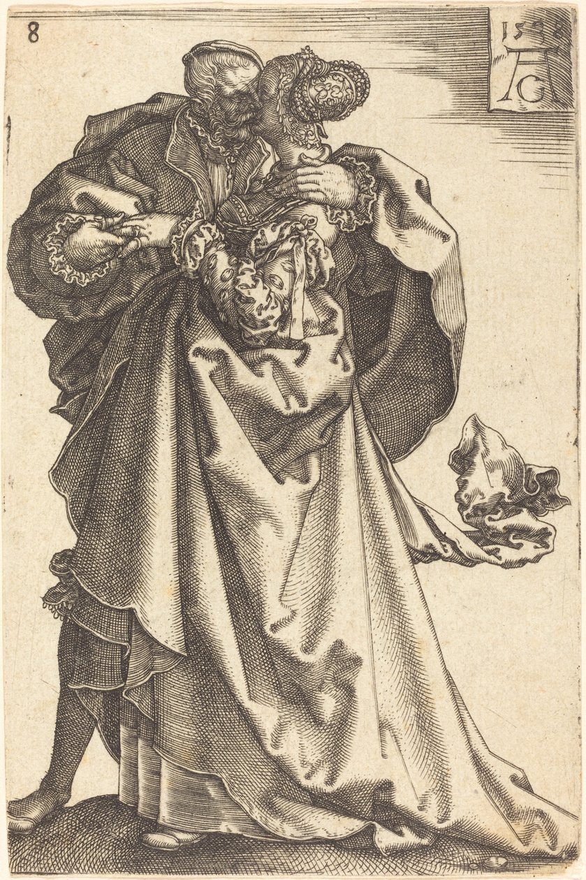 Store bryllupsdansere, 1538. af Heinrich Aldegrever