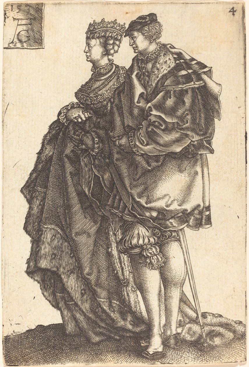 Store bryllupsdansere, 1538. af Heinrich Aldegrever
