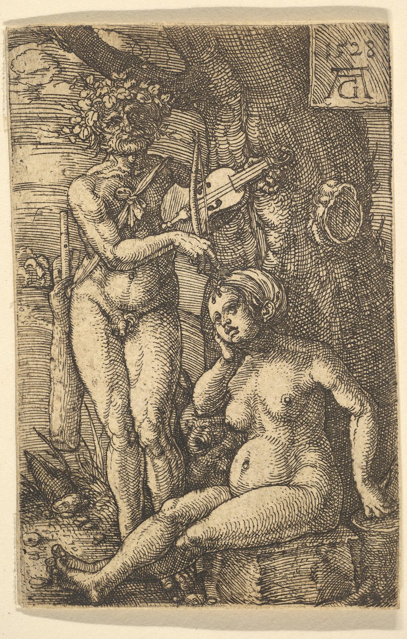 Orfeus og Eurydike, 1528. af Heinrich Aldegrever