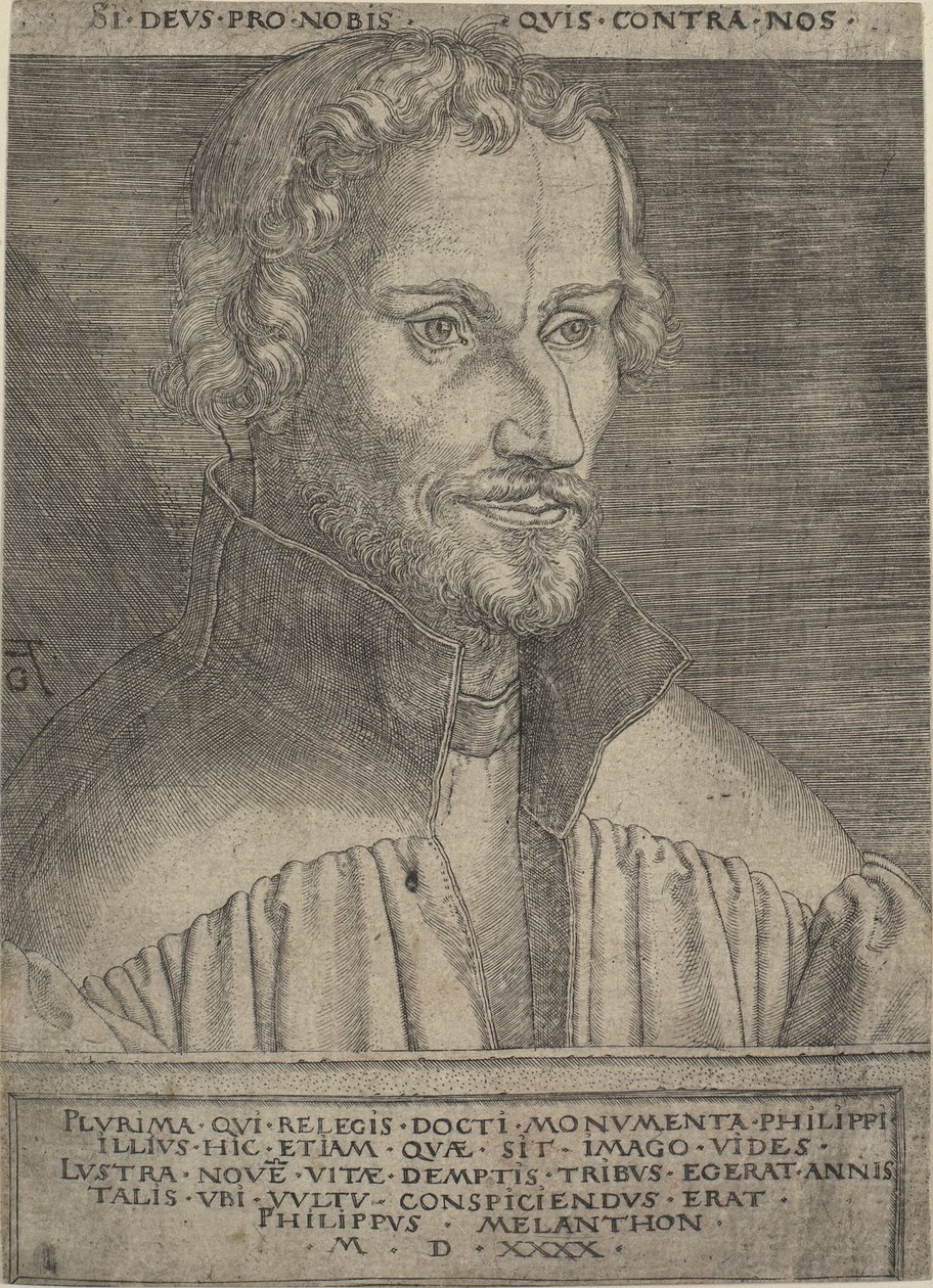 Portræt af Philipp Melanchthon af Heinrich Aldegrever