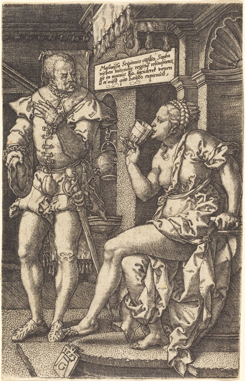 Sophonisba, 1553. af Heinrich Aldegrever