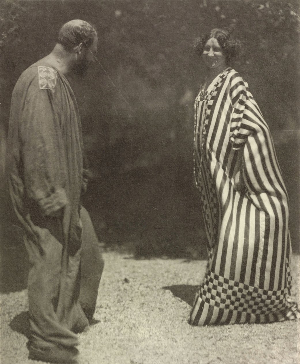 Gustav Klimt og Emilie Flöge, ca. 1909. af Heinrich Böhler