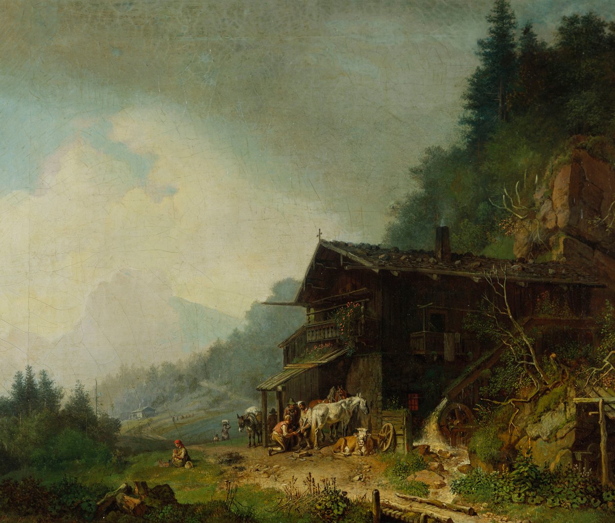En smedje i de bayerske alper af Heinrich Burkel