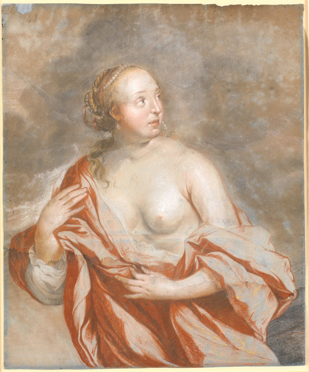 Ilende kvinde, ½ figur af Heinrich Dittmers