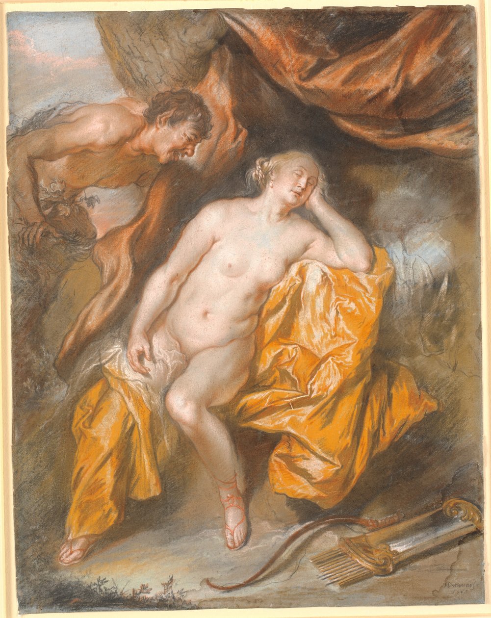 Jupiter og Antiope af Heinrich Dittmers