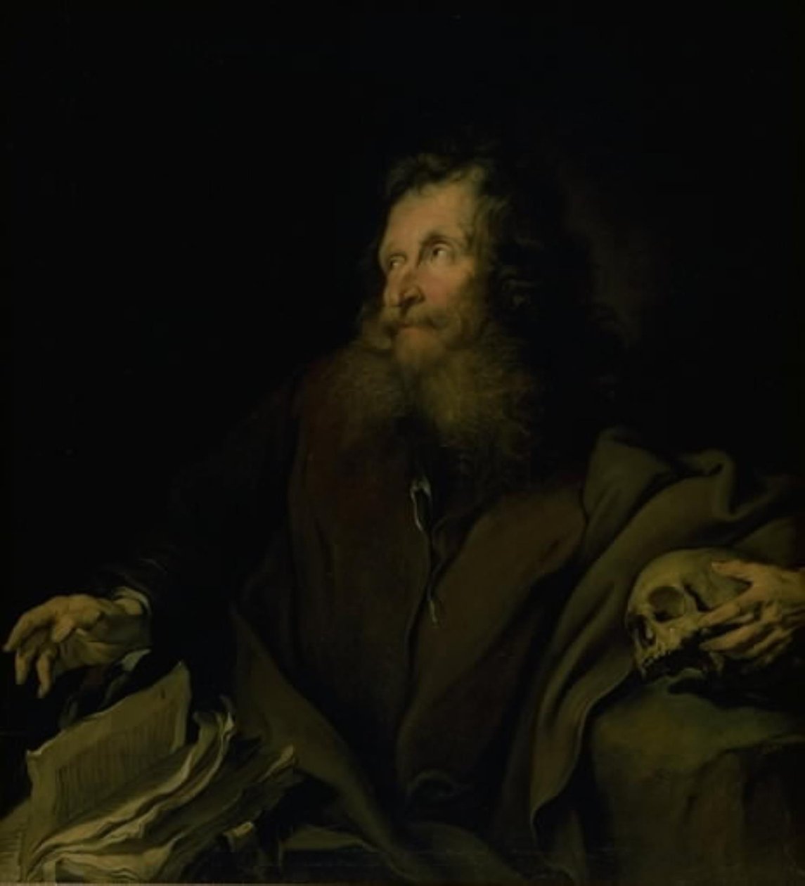 Voksmodeller Simon som St. Jerome af Heinrich Dittmers
