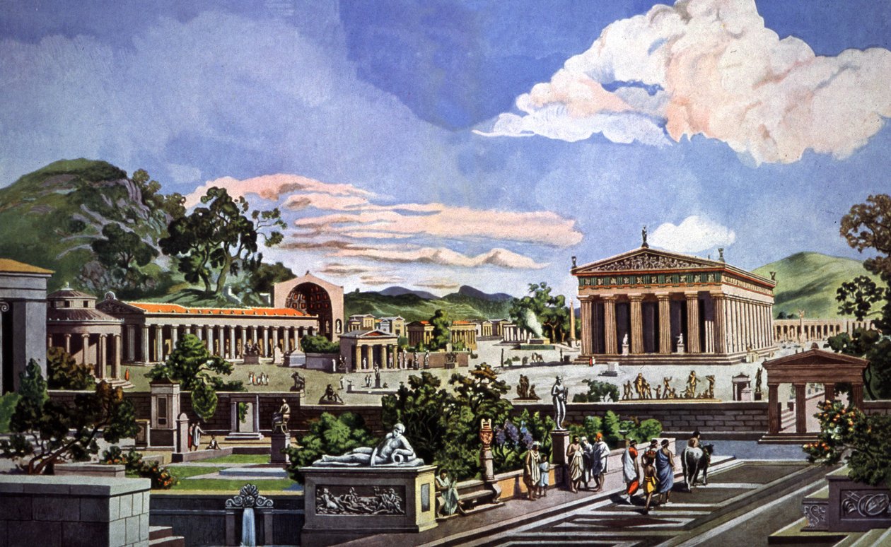 Udsigt over Olympia af Heinrich Gaertner