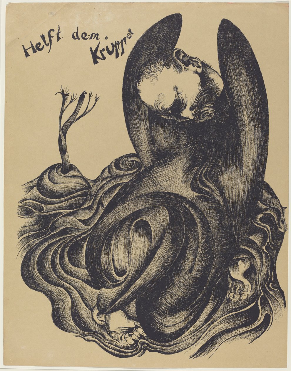Helft dem Krüppel (Hjælp de krøblinge) af Heinrich Hoerle