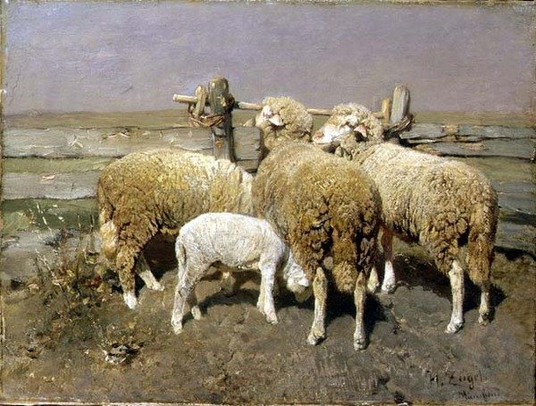 Får i en kuglepen af Heinrich Johann von Zugel