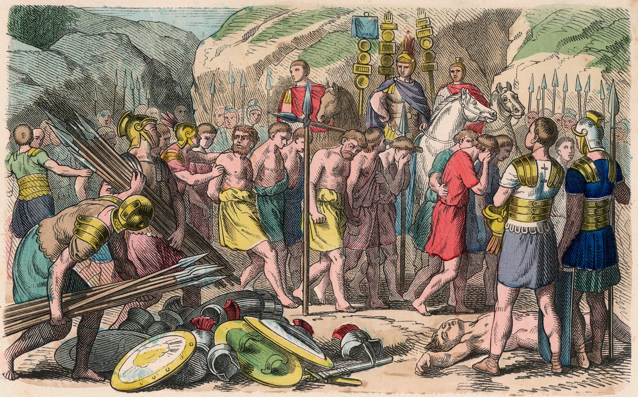 Det gamle Rom: Fangede fjender bliver udnyttet af Heinrich Leutemann