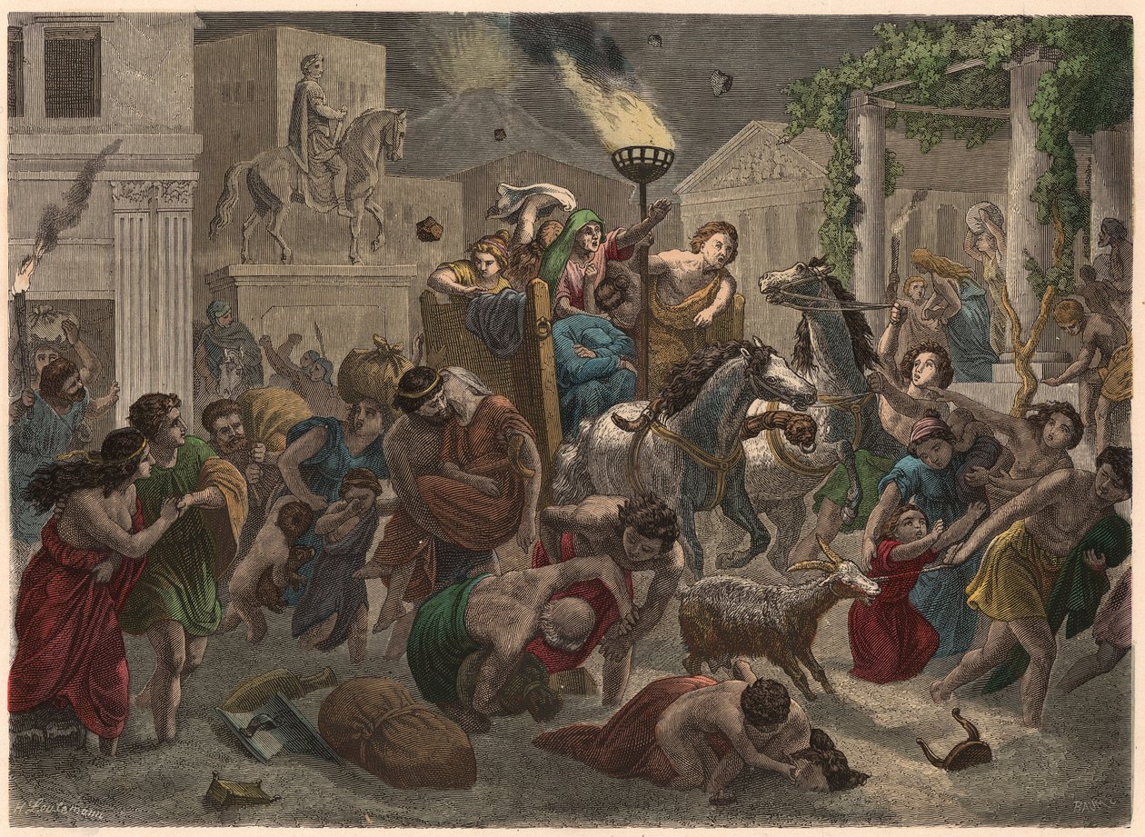 Det gamle Rom: Vesuvs udbrud, 79 e.Kr af Heinrich Leutemann