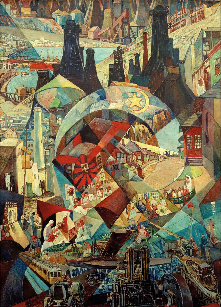 Baku agitationspanel, 1927. af Heinrich Vogeler