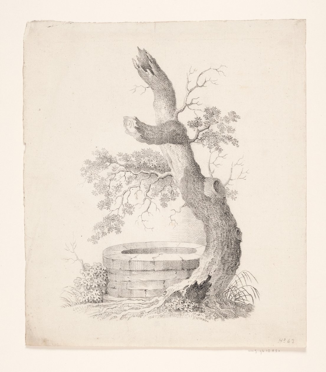 Et gammelt træ ved en brønd af Heinrich Wenzler