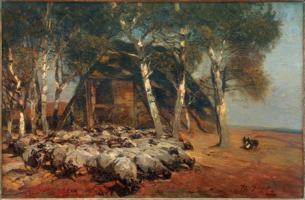 Schnucken flok på Koben af Heinrich von Zügel