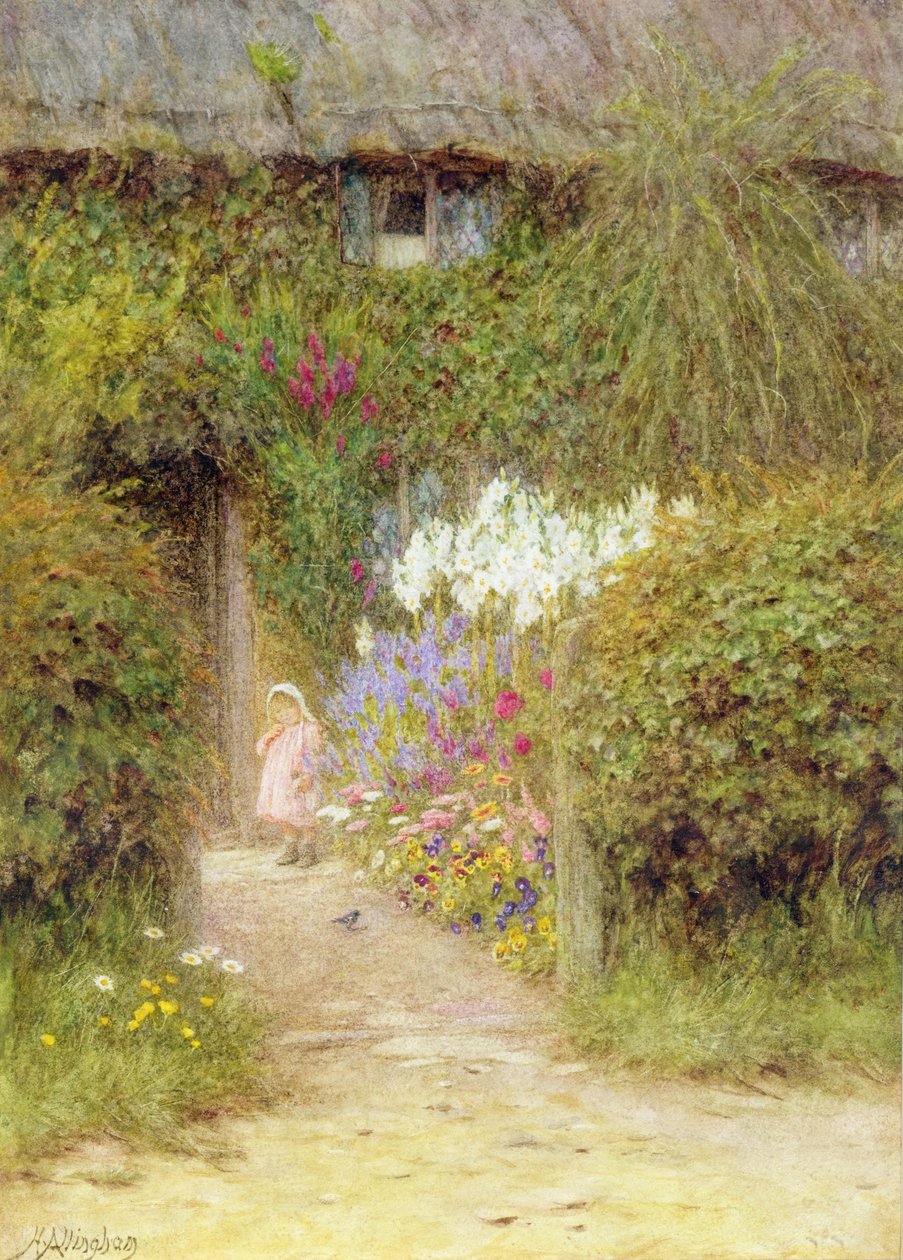 En hytte i Redlynch af Helen Allingham