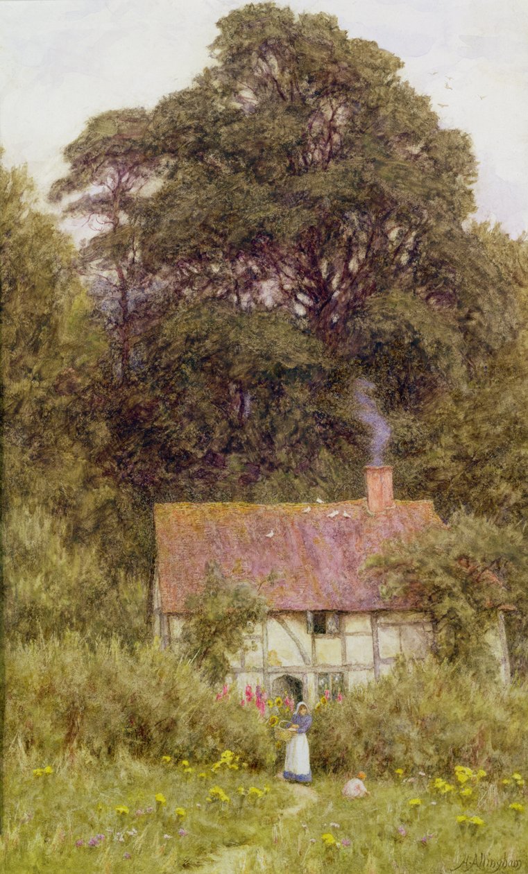 Sommerhus nær Brook, Witley, Surrey af Helen Allingham