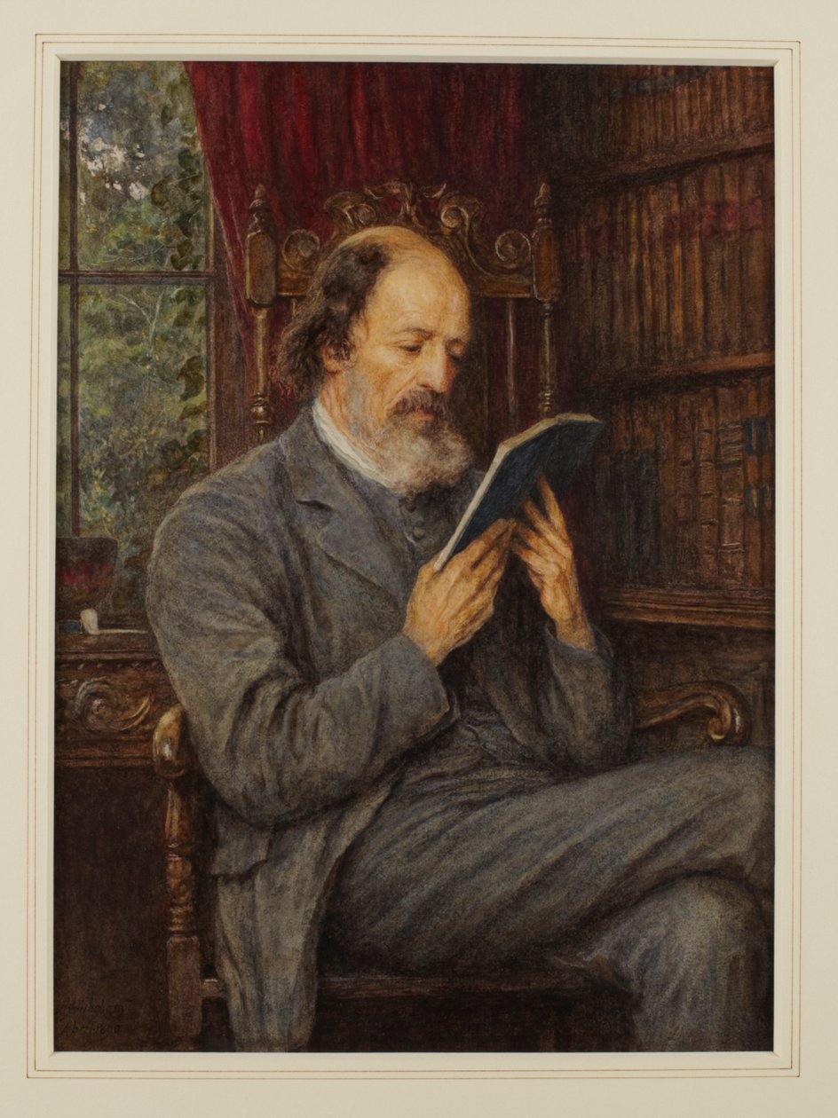 Lord Tennyson, 1890 (wc på papir) af Helen Allingham