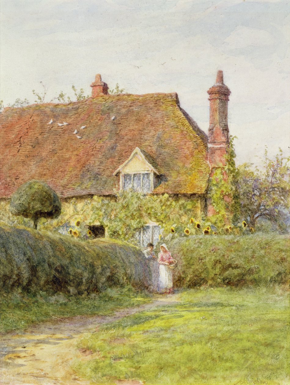Solsikke Cottage af Helen Allingham