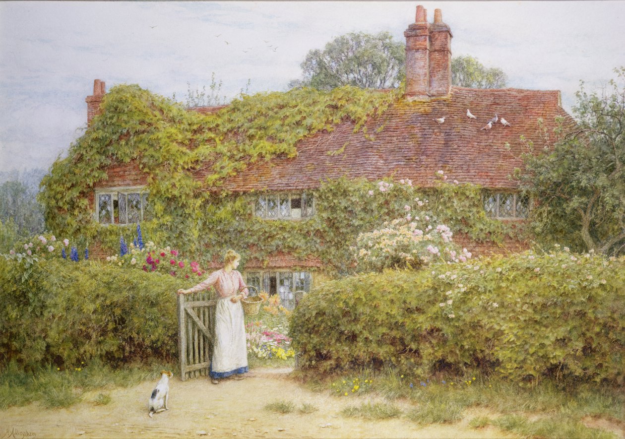 Surrey Cottage af Helen Allingham