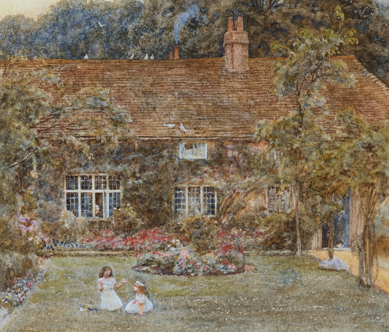 Et Landhus af Helen Allingham