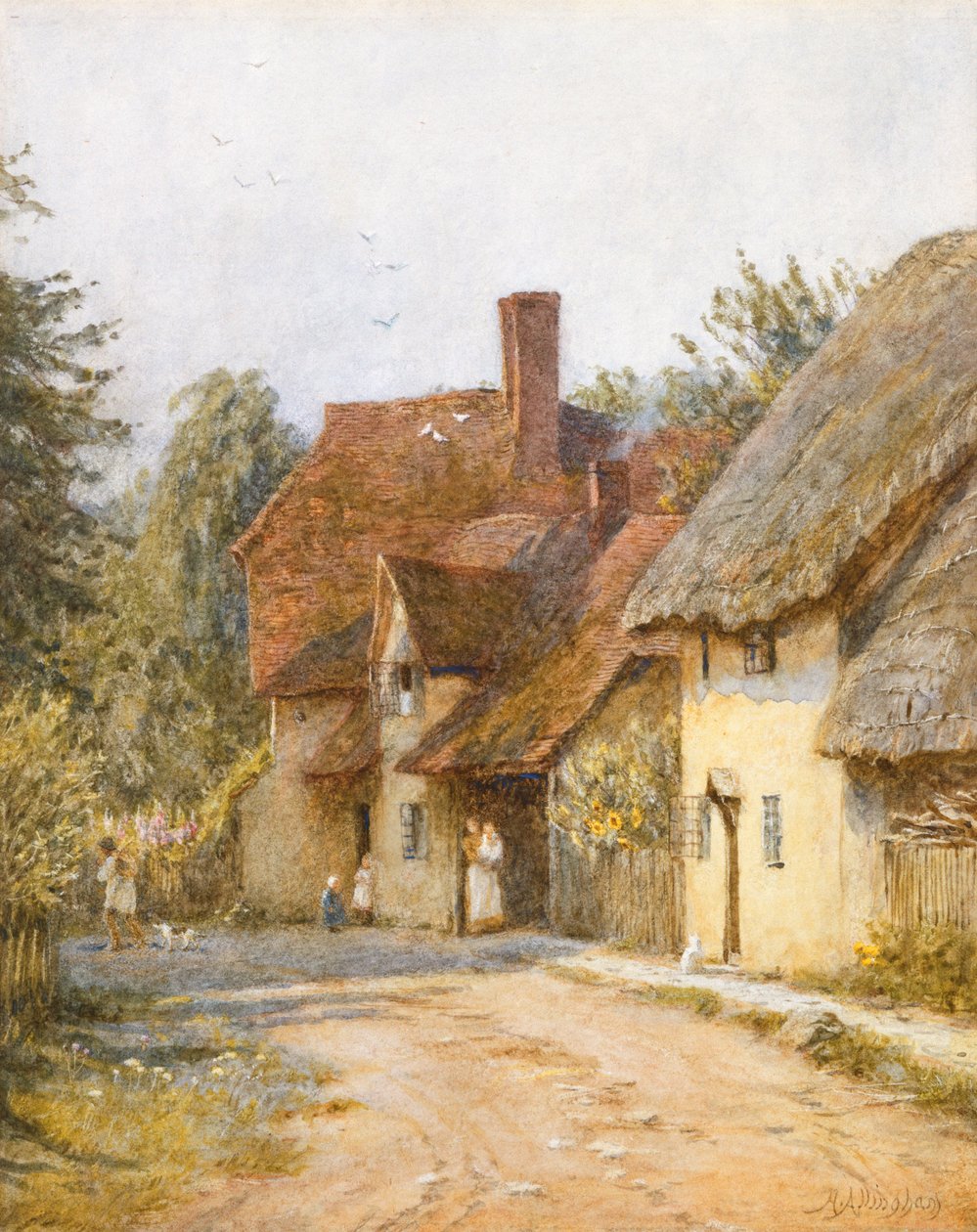 East Hagbourne, Berkshire af Helen Allingham