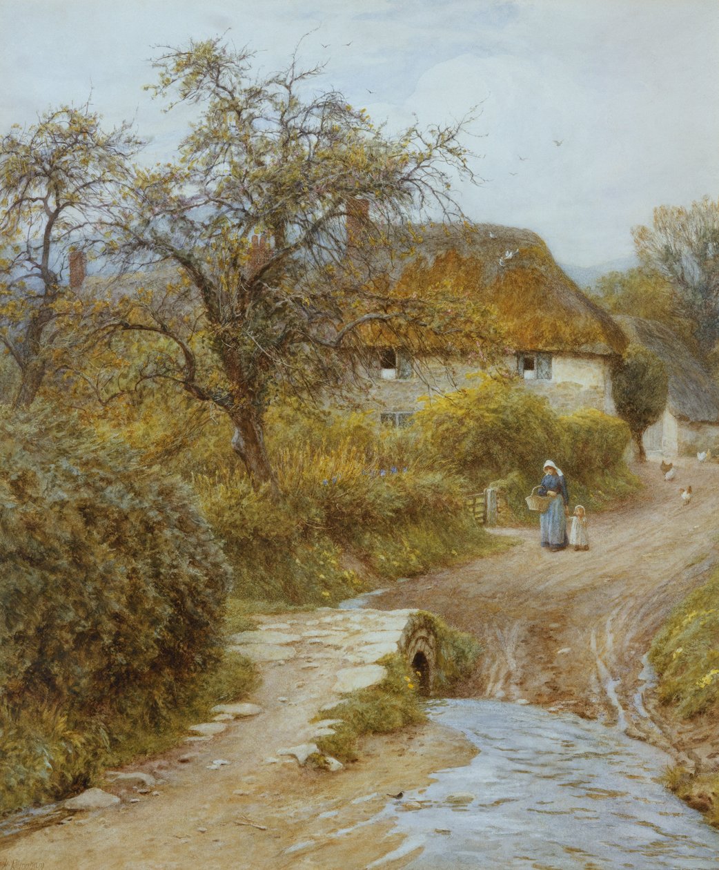 Hill Farm, Symondsbury, Dorset af Helen Allingham