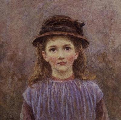 Portræt af en ung pige af Helen Allingham