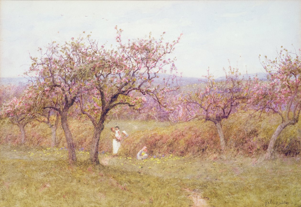 Forår i Dorset af Helen Allingham