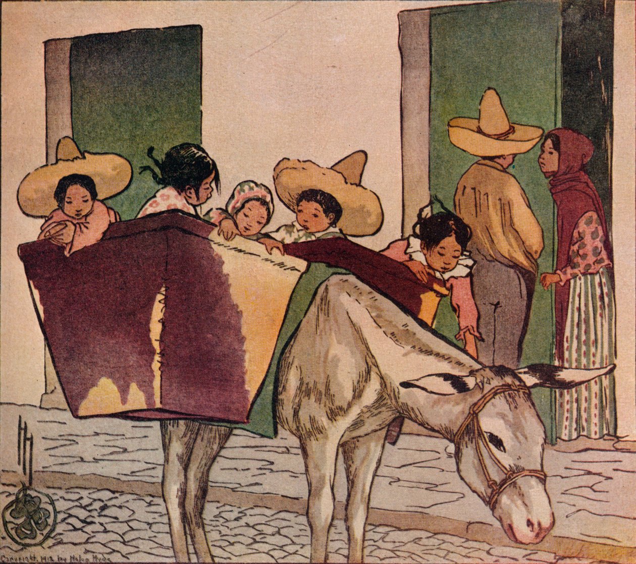 An Interlude - The Breadmans Donkey, 1912 af Helen Hyde