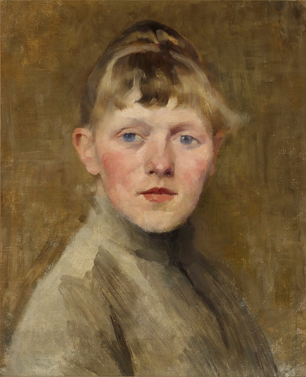 Selvportræt, 1884-1885. af Helene Schjerfbeck