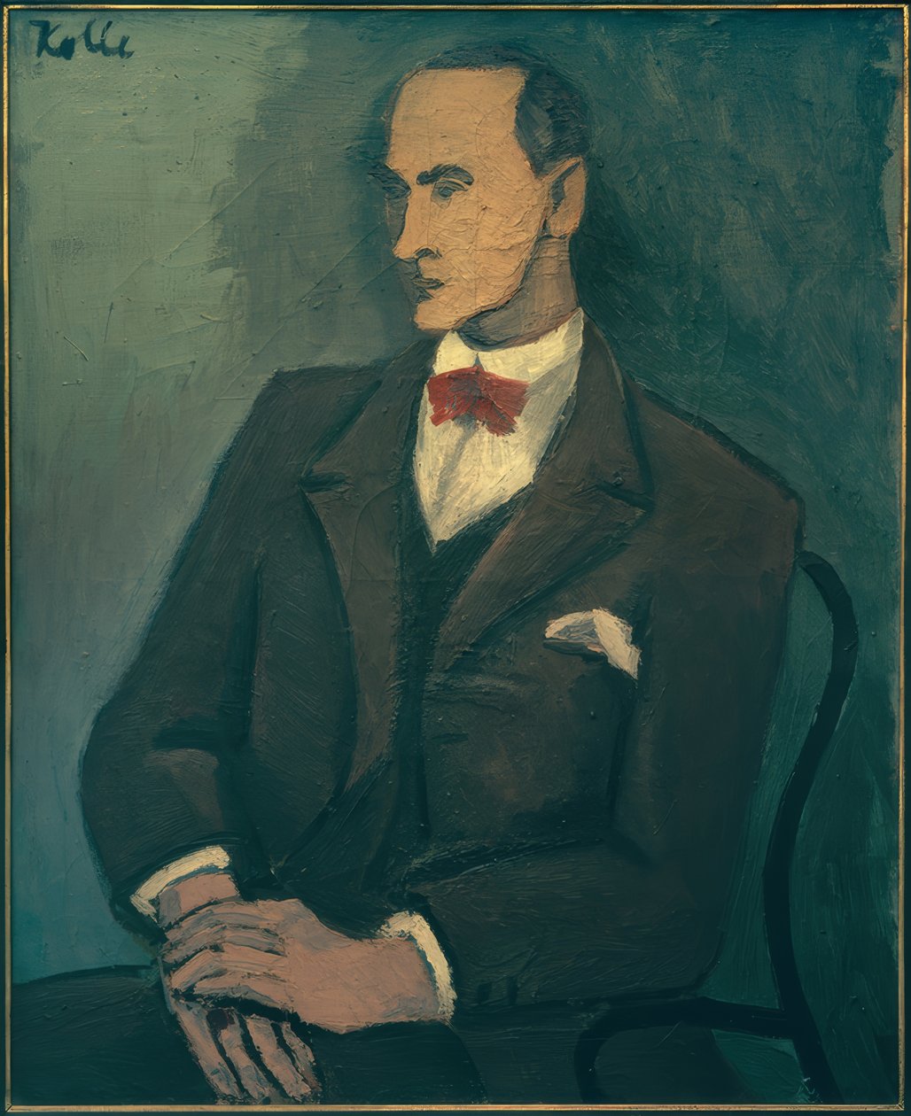 Portræt af Wilhelm Uhde af Helmut Kolle