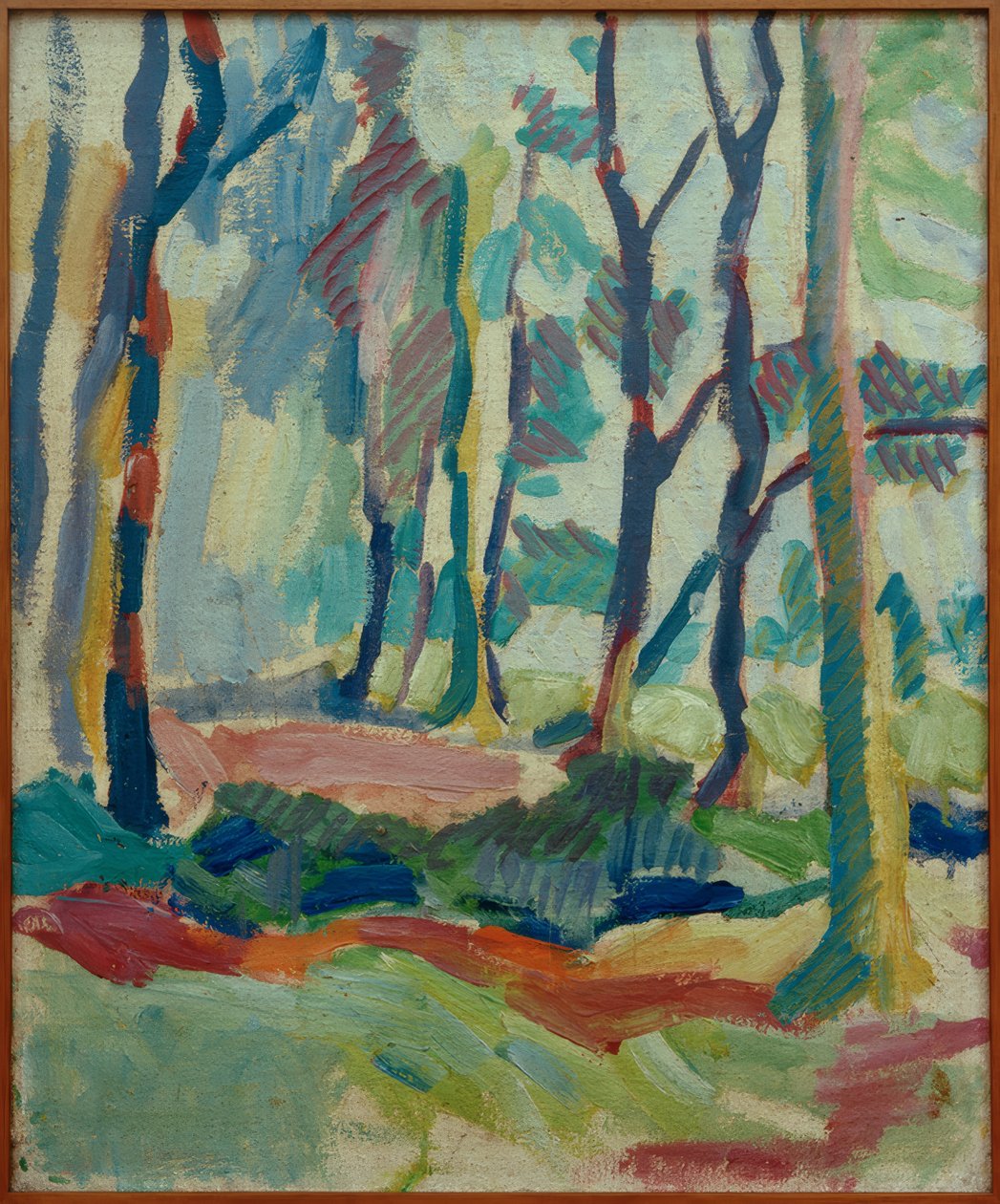 Helmuth Macke, Herbstwald ibei Krefeld / maleri, 1910 af Helmuth Macke