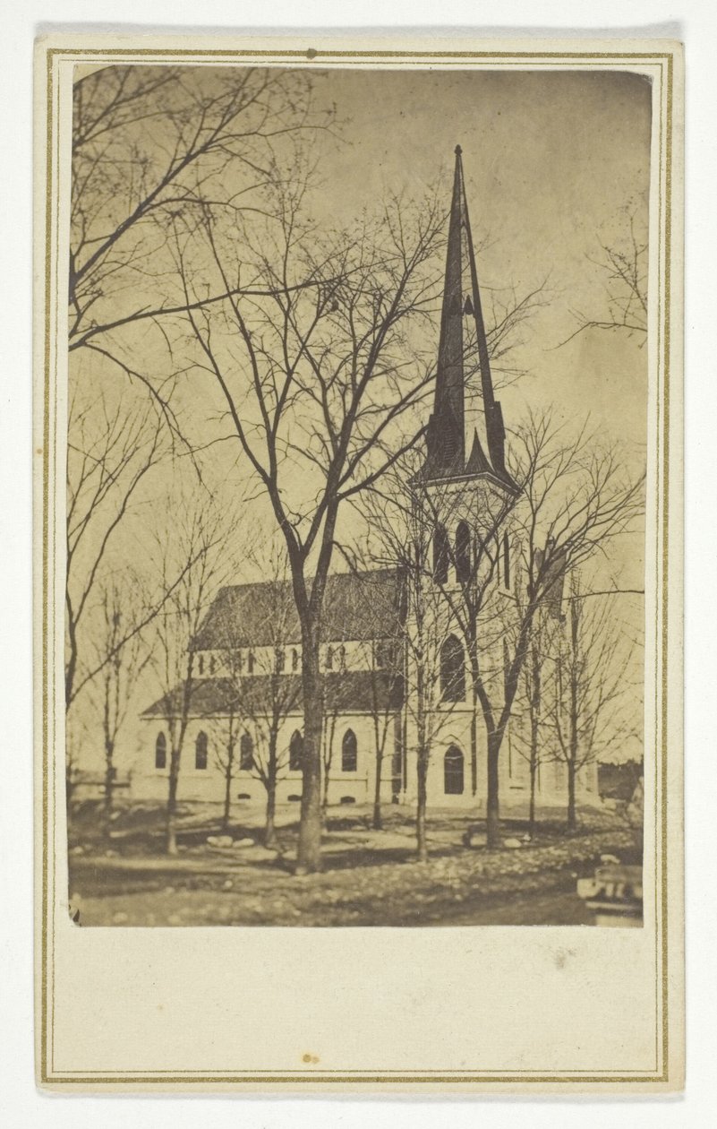 Uden titel (kirke med spidst spir) af Hendee