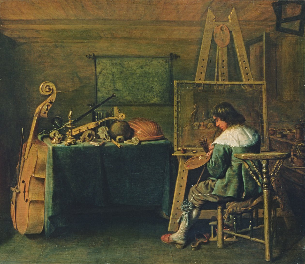 Kunstneren i sit atelier, ca. 1640 (panel) af Hendrick Gerritsz Pot