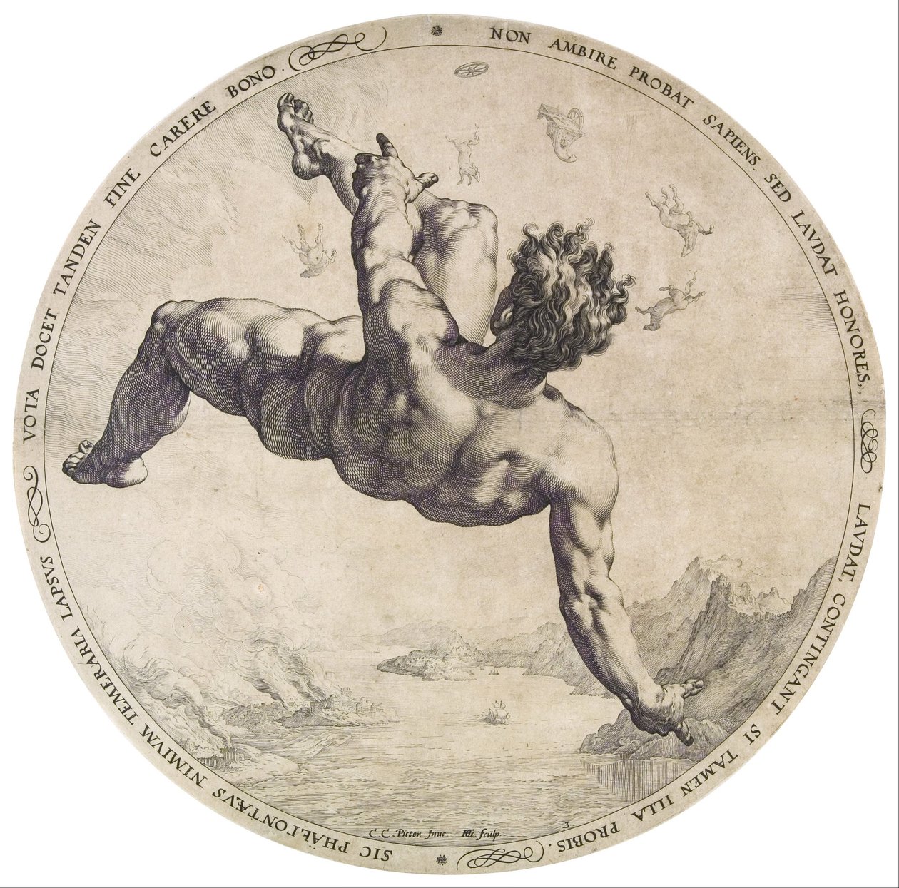 Phaethon fra serien Four Disgracers af Hendrik Goltzius