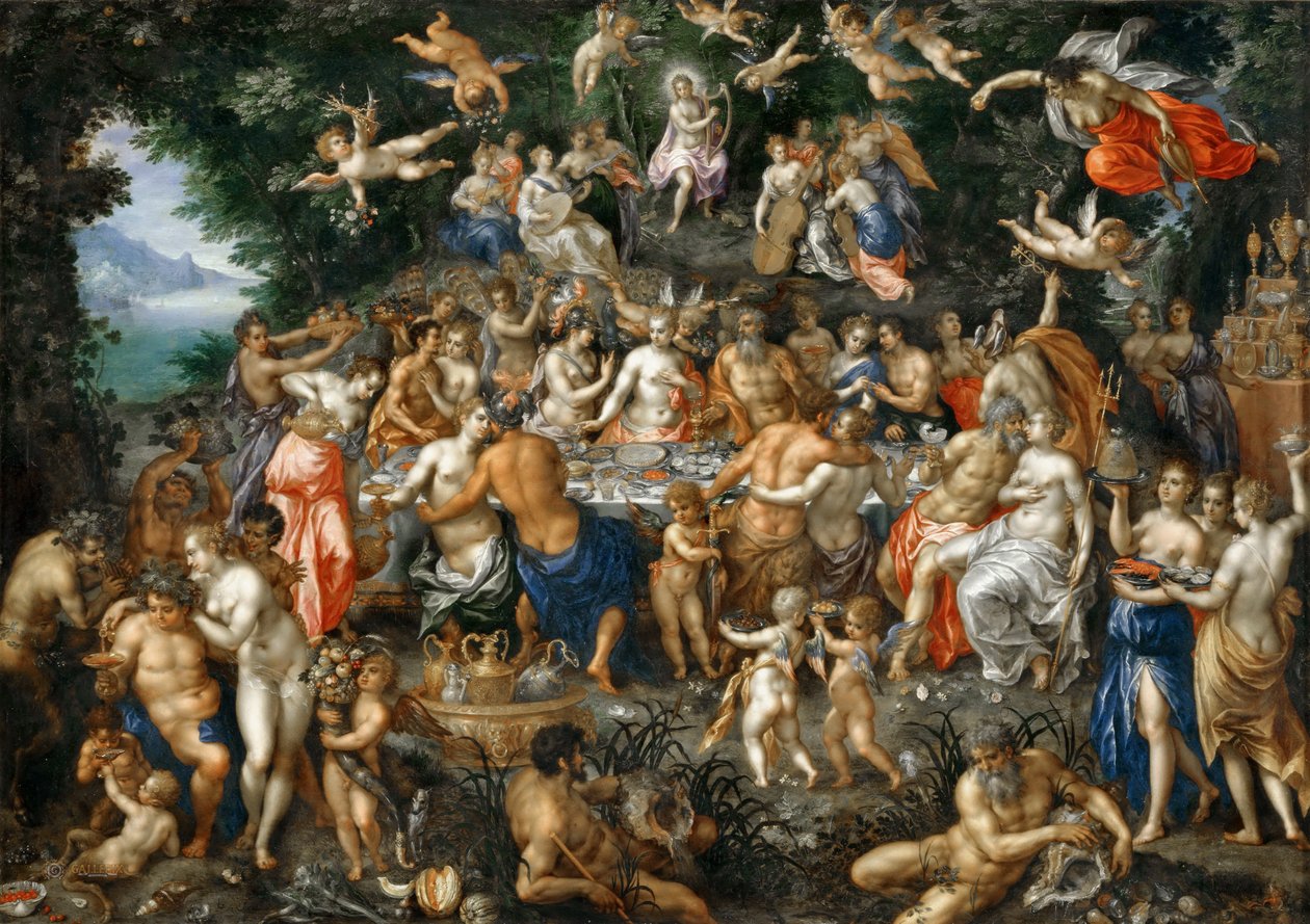 Bryllupsdagen for Thetis og Peleus af Hendrick de Clerck