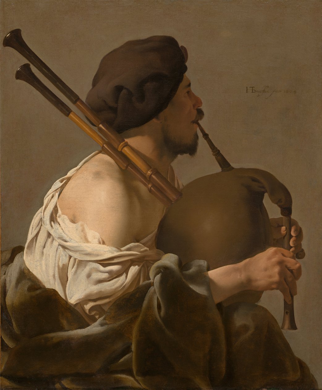 Sækkepiberafspiller af Hendrick ter Brugghen