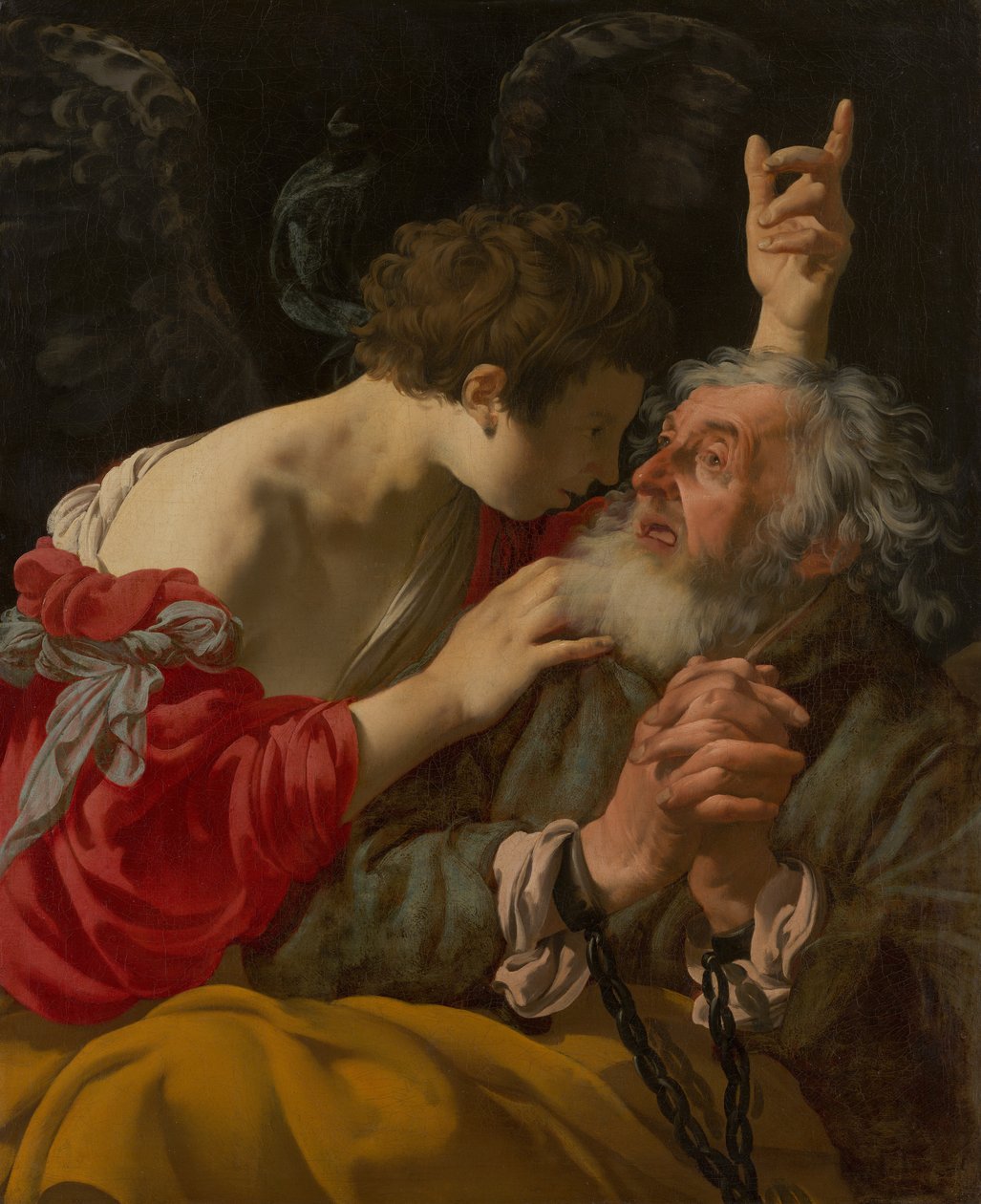 Befrielsen af Sankt Peter, 1624 af Hendrick ter Brugghen