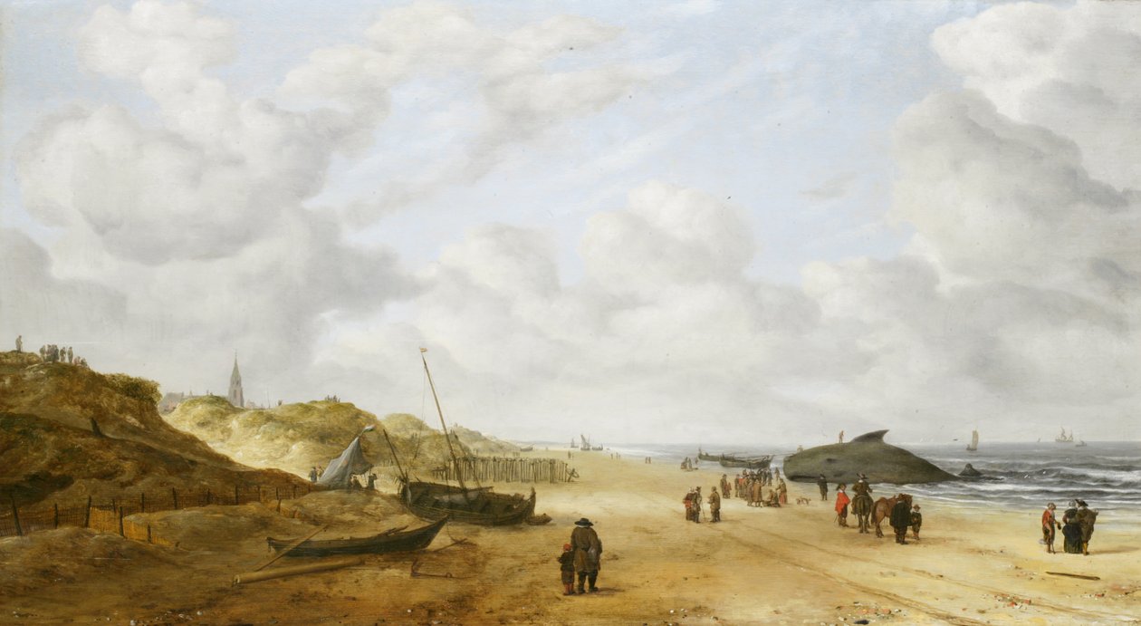 Udsigt over Scheveningen sand af Hendrick van Anthonissen