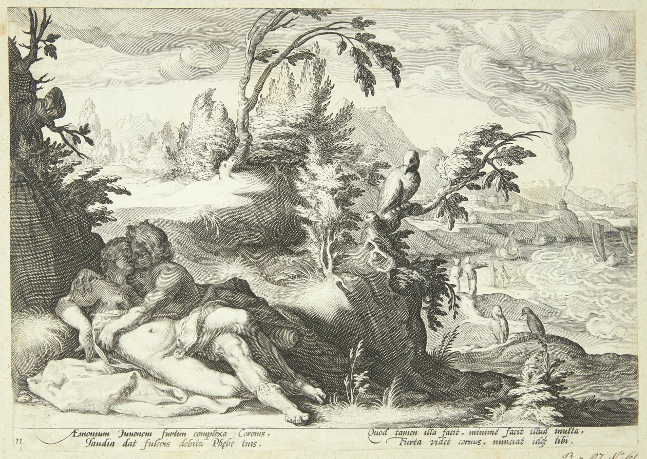Apollon og Koronis af Hendrick Goltzius