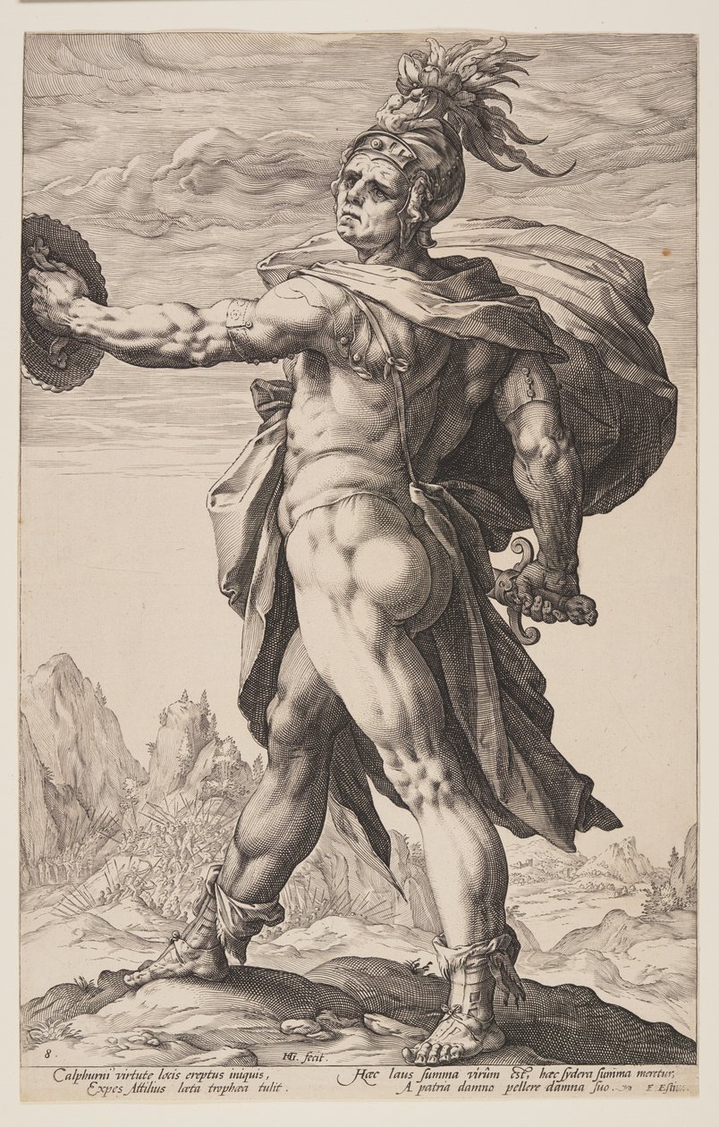 Calphurnius, fra De romerske helte af Hendrick Goltzius