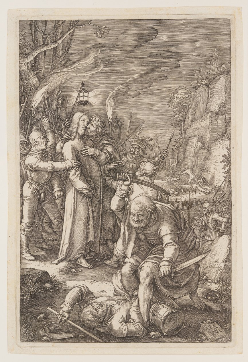 Kristus taget til fange, fra The Passion af Hendrick Goltzius