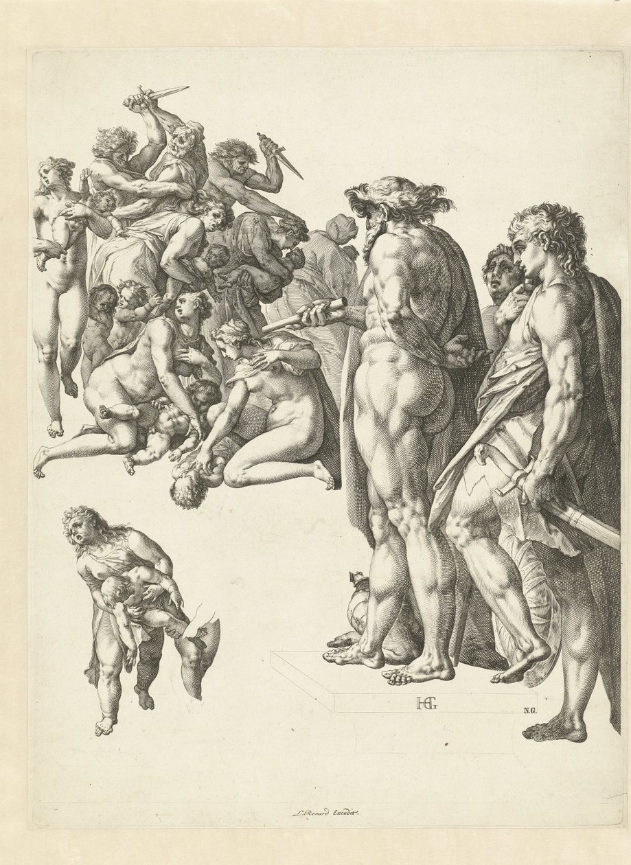 Barnemordet i Betlehem af Hendrick Goltzius