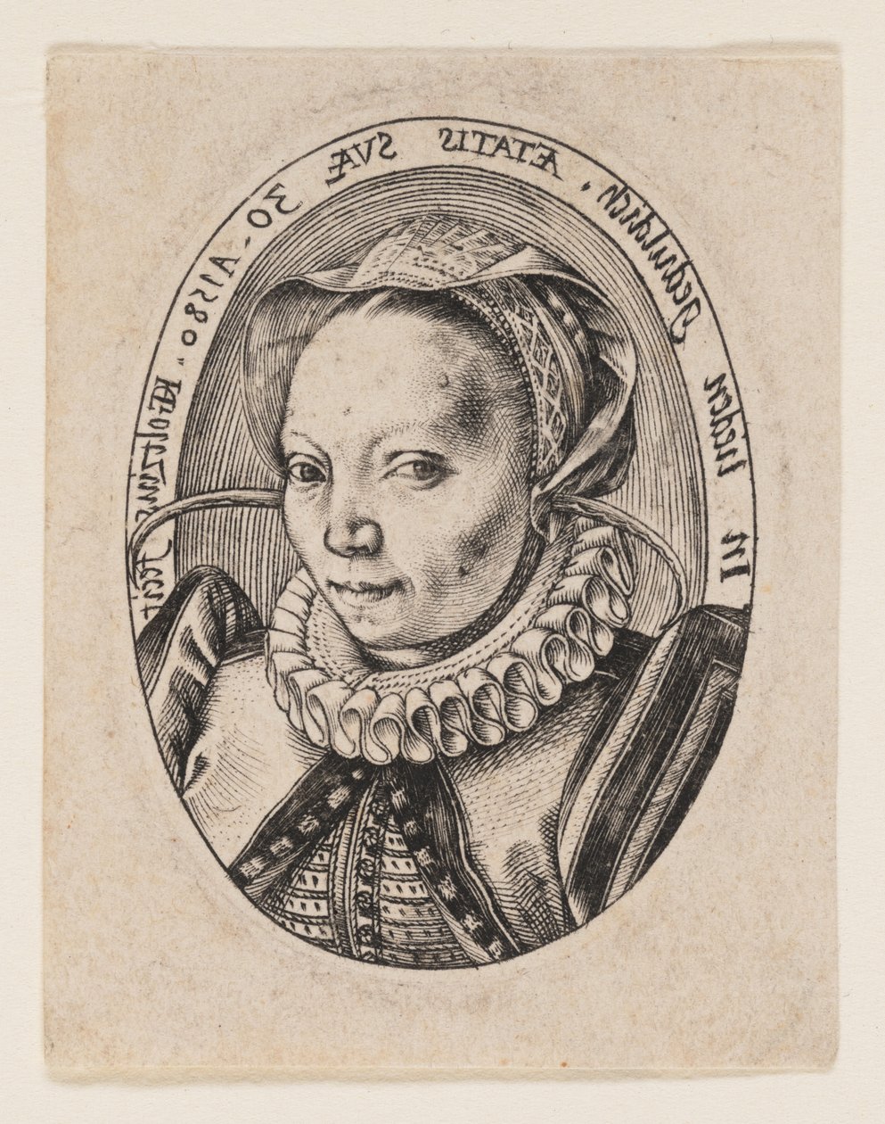 Grietgen Jansdochter, kunstnerens kone af Hendrick Goltzius
