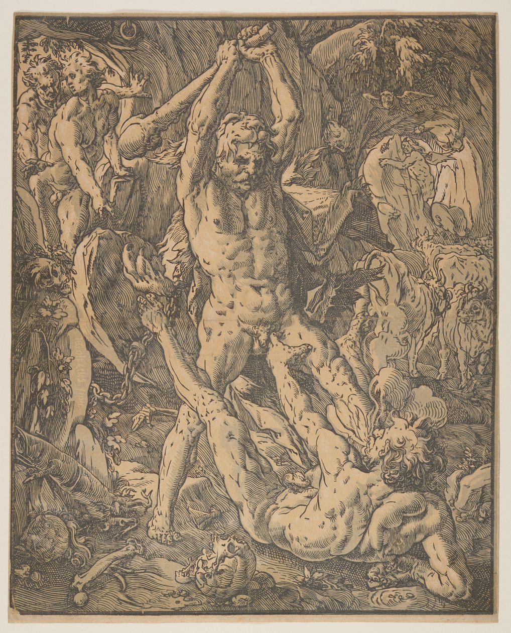 Herkules og Kakus af Hendrick Goltzius